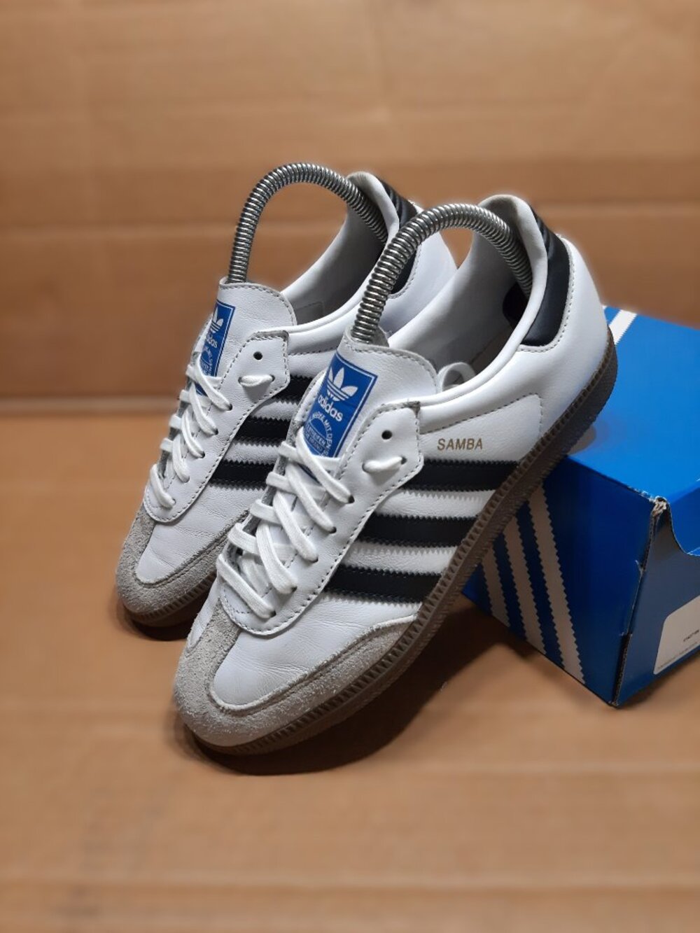 Adidas Samba OG Originals IE3675 White Black Brown Gum Sole Sneakers Size 5.5